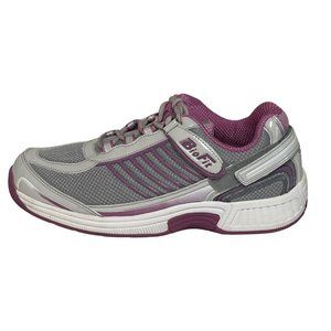 OrthoFeet Verve Tie-Less Pain Relief Gray/Fuchsia‎ Sneakers Size 8 Extra Wide